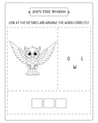 Arrange The Word Correctly Kids Worksheet, Word Teaching Material Kids Worksheet, Teaching Material for Children