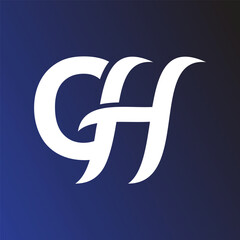 GH letter background vector design, GH logo design.