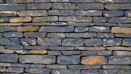 Stone wall background for home exterior decoration.Modern brick texture for design close up.
Selective focus.