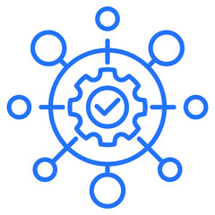 automation industry line icon on white