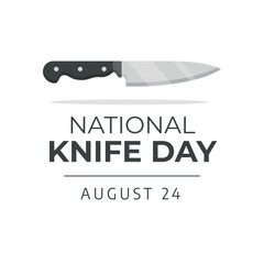 national knife day design template good for celebration. knife vector illustration. knife design. flat design. eps 10.