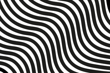 Wavy black and white lines background