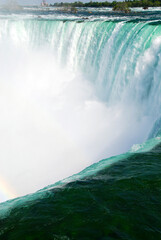 view over canadian niagara horseshoe falls 