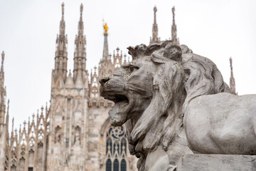 The Duomo Square in Milan, Italy