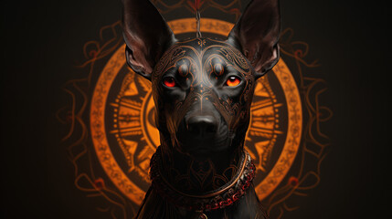 Aztec Dog Xolotl Xoloitzcuintle made with Generative AI