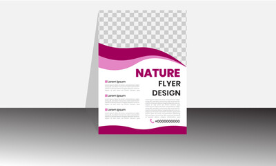 Naklejka premium Nature colorful business flyer template.