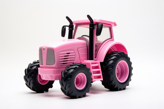Pink Toy Toy Farm Tractor White Background. Pink Toy, White Background, Farm Tractor, Toy Store, Toy Safety, Farm Animals, Tractor Design, Tractor Maintenance