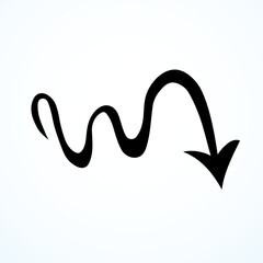 Arrow symbol. Vector drawing icon