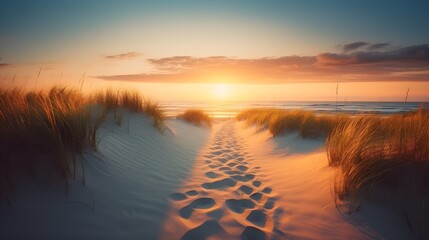 Flüstern der Küstenlinie: Der Pfad im Sand