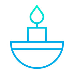 Outline gradient Candle icon