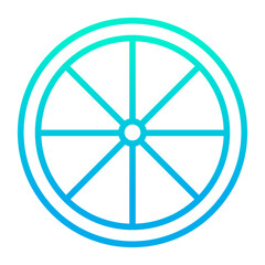 Fototapeta premium Outline gradient Lemon Slice icon