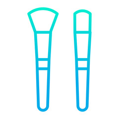 Outline gradient Makeup Brushes icon