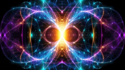 Representation of quantum space and ether. The path of the soul. Generative AI.