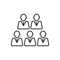 Audience group crowd icon business teamwork