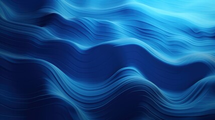 Abstract wavy surface covered with blue material.