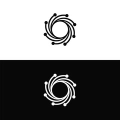 Round circular banner frames, borders . Circle vector logo