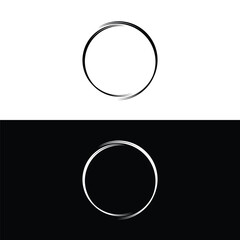 Round circular banner frames, borders . Circle vector logo