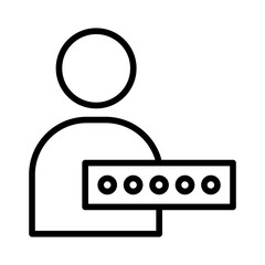 Fototapeta premium Outline Profile Password icon