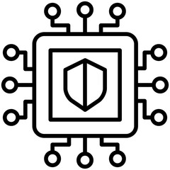 Outline Technology Shield icon