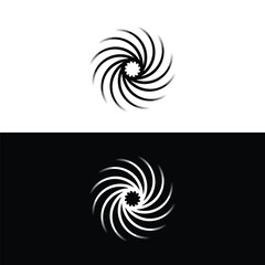 Black and white circle vector logo template design. . Circle vector logo template illustration