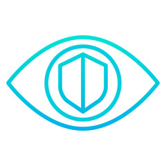 Outline gradient View Shield icon