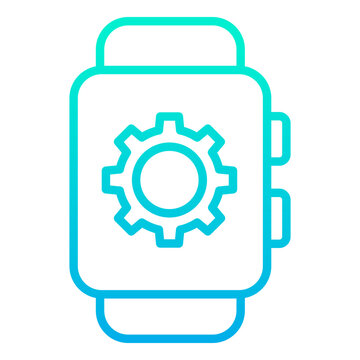 recommend clip art: Outline gradient Smartwatch Setting icon