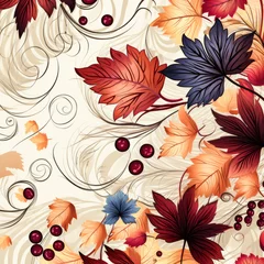 Meubelstickers He crafted an intricate, autumn-inspired design on a light background using generative AI. © Exuberation 
