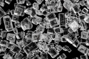 macro photography of white crystal sugar - sugar crystals magnified under a microscope