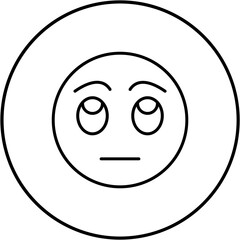 Fototapeta premium Rolling Eyes Icon