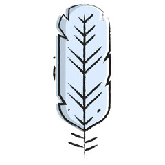 Hand drawn Columbidae feathers illustration icon