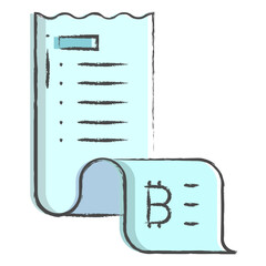Hand drawn Invoice illustration icon