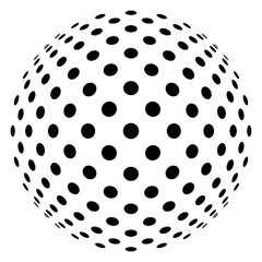 Abstract Decorative Dotted ball isolated. Icon Vector illustration