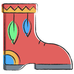 Hand drawn Boots illustration icon