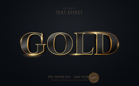 Shiny gold text effect