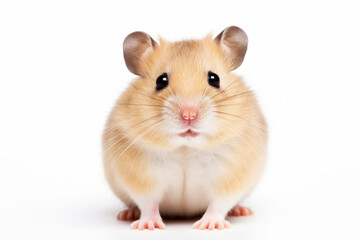 Beautiful hamster on a light background. Generative AI