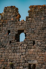 stone wall with blue sky