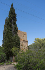 Torre de los Escipiones, monumento funerario romano junto la calzada en Tarragona
