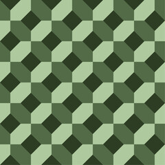 Green abstract background. Seamless pattern. Retro geometric background. Vector