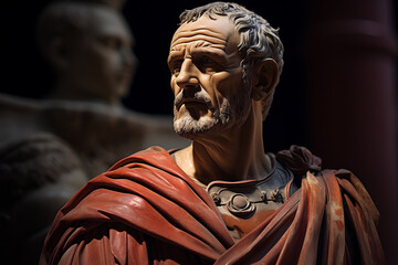 Portraying the Wisdom of Lucius Annaeus Seneca, A Timeless Perspective - obrazy, fototapety, plakaty