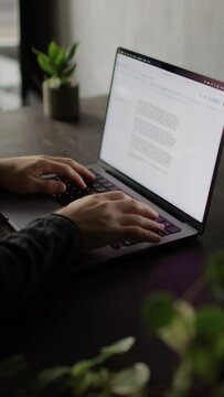Person working on laptop computer
