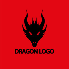 The Dragon. Head dragon logo vector, icon, illustration. Dragon vector icon illustration design logo template.