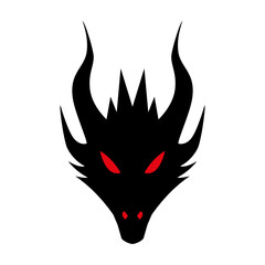 The Dragon. Head dragon logo vector, icon, illustration. Dragon vector icon illustration design logo template.