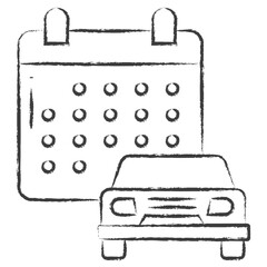 Hand drawn date illustration icon