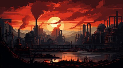 eyecatching illustration Germany as a former industrial nation, high quality, 16:9