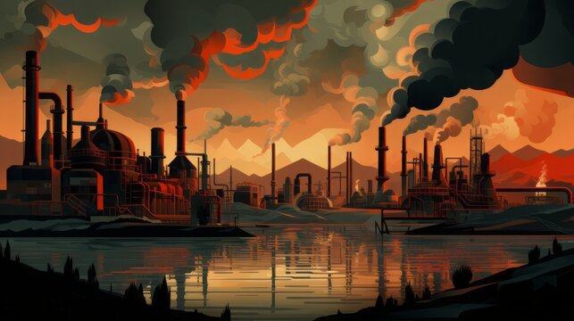 eyecatching illustration Germany as a former industrial nation, high quality, 16:9
