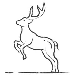 Hand drawn Moose illustration icon