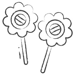 Hand drawn candies sugar illustration icon