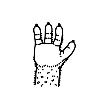 bigfoot hand vector illustration concept