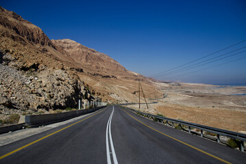 road among bare mountains