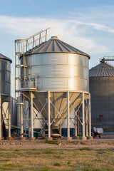 Silos in the field to store cereals